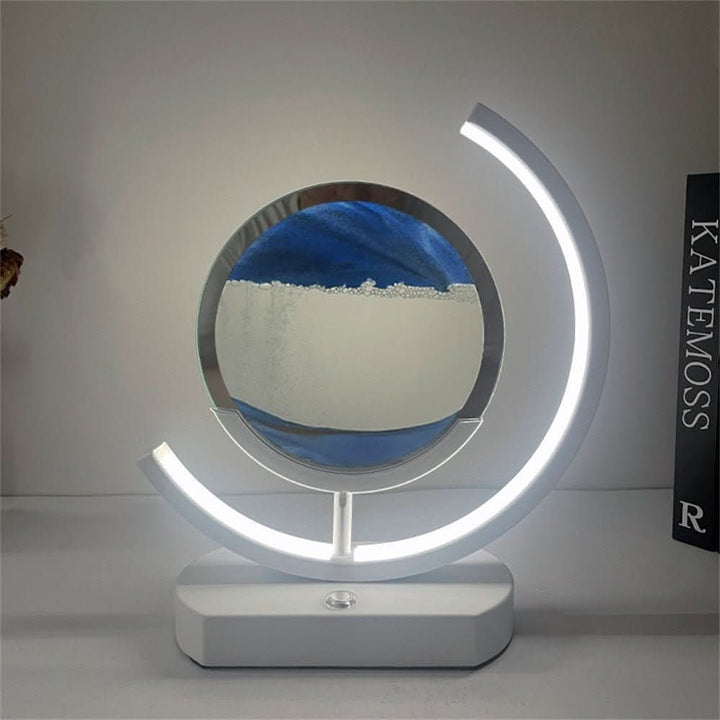 3D LED Sand Art Table Lamp with USB Charging for Relaxing Ambiance | Kalsten