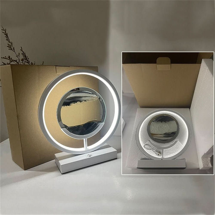 3D LED Sand Art Table Lamp with USB Charging for Relaxing Ambiance | Kalsten