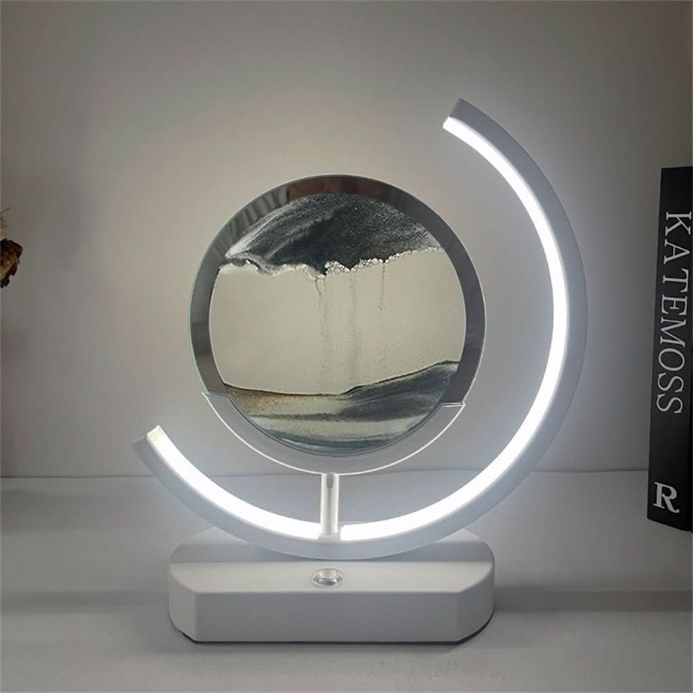 3D LED Sand Art Table Lamp with USB Charging for Relaxing Ambiance | Kalsten
