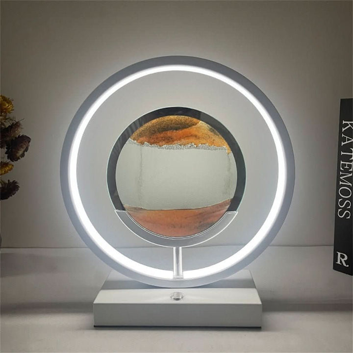 3D LED Sand Art Table Lamp with USB Charging for Relaxing Ambiance | Kalsten