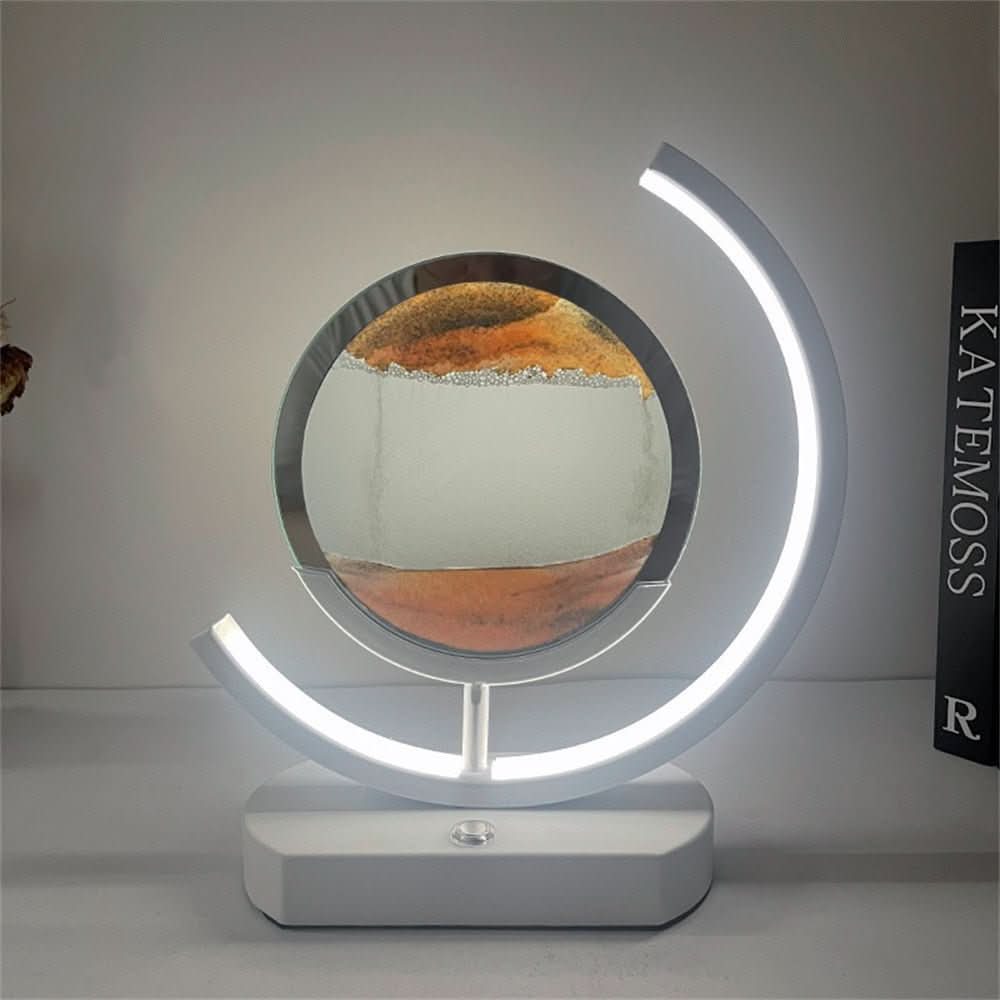 3D LED Sand Art Table Lamp with USB Charging for Relaxing Ambiance | Kalsten