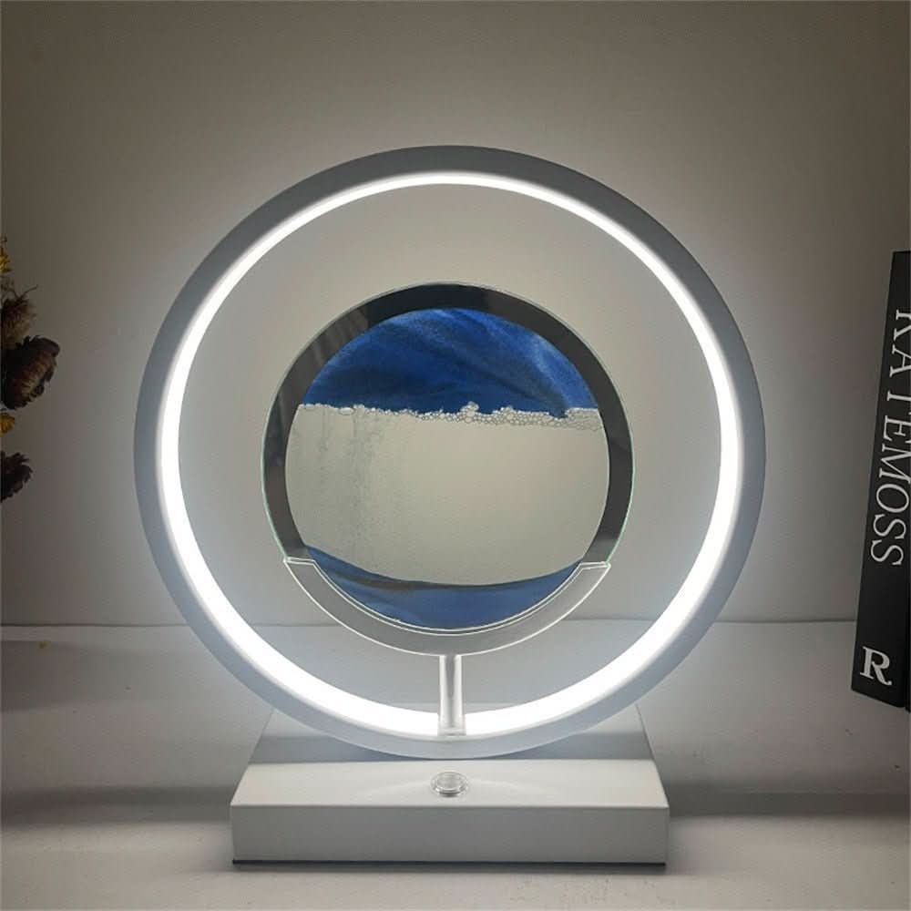 3D LED Sand Art Table Lamp with USB Charging for Relaxing Ambiance | Kalsten