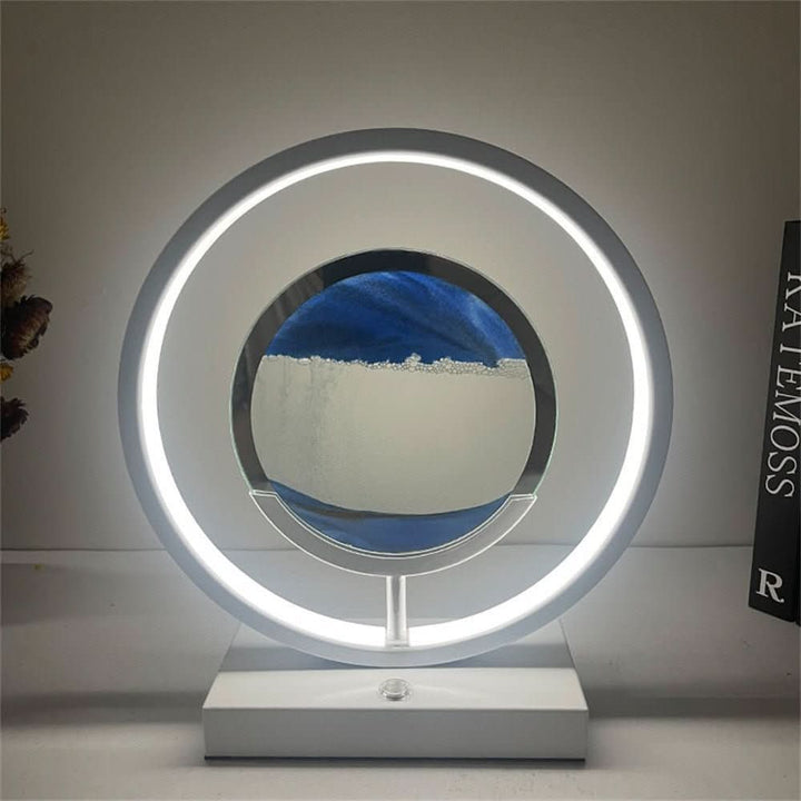 3D LED Sand Art Table Lamp with USB Charging for Relaxing Ambiance | Kalsten