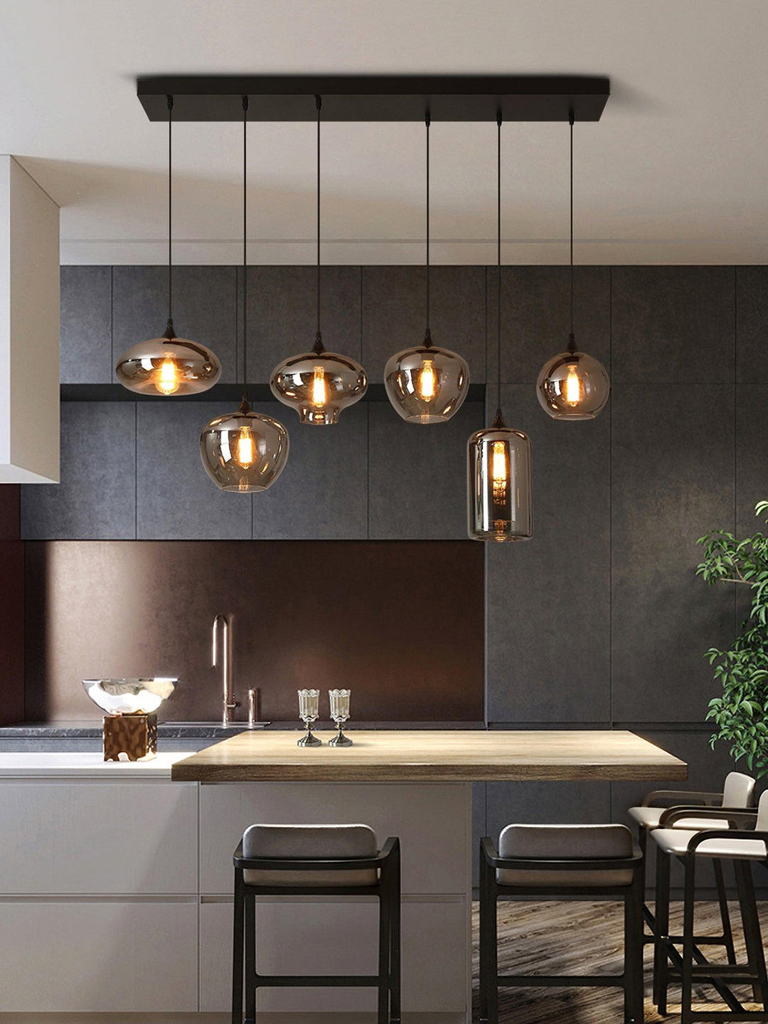 Bottle Glass Ceiling light fitting Pendant Light | Kalsten