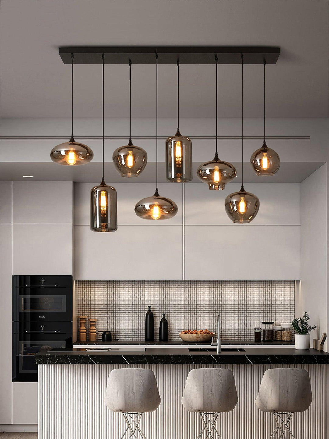 Bottle Glass Ceiling light fitting Pendant Light | Kalsten