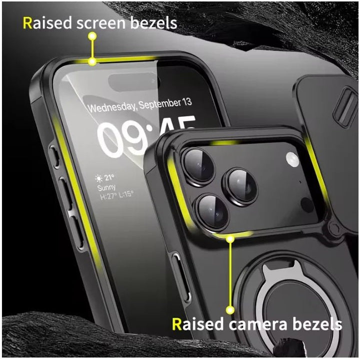 Kalsten | Durable shockproof case with magnetic ring holder for iPhone 17