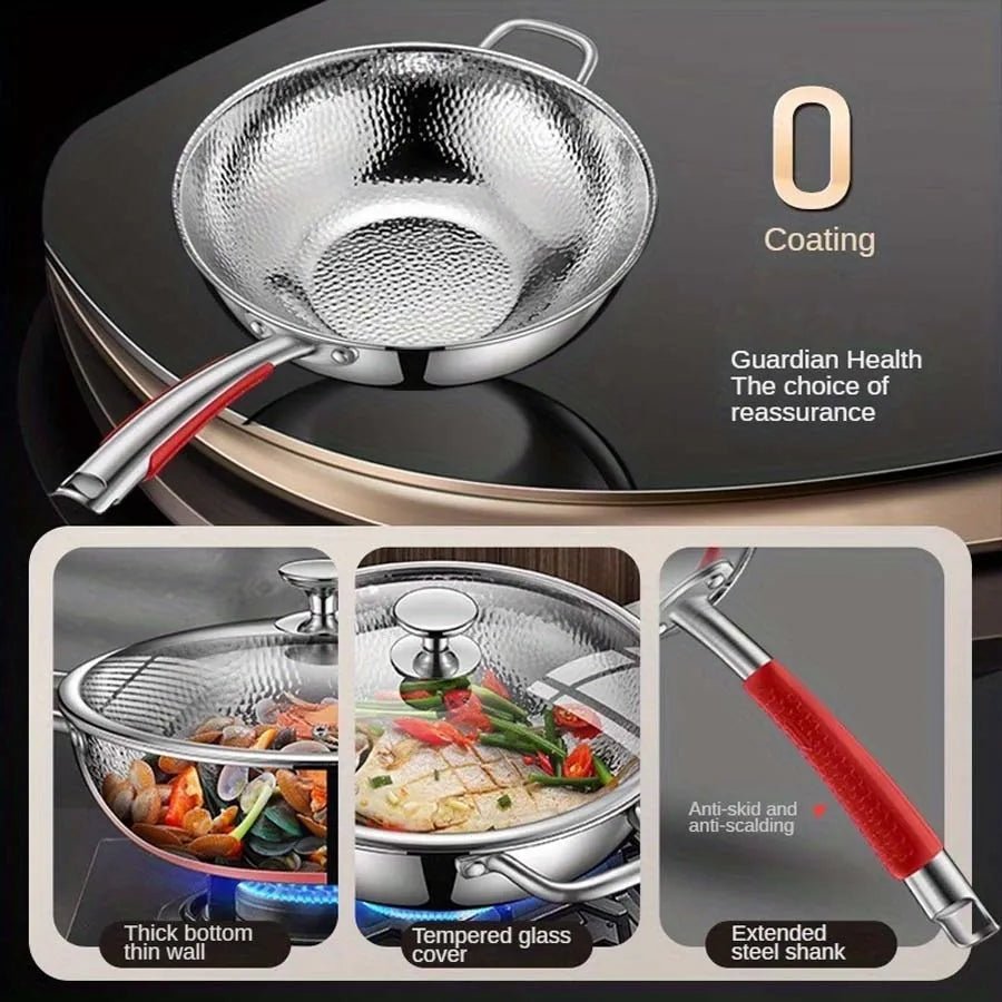 Kalsten | Premium titanium wok with round bottom for induction cookers and effortless stir-frying