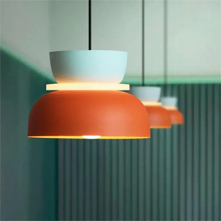 Kalsten | Nordic Color Block Pendant Light Fixture - Modern Hanging Lamp for Kitchen & Dining Room