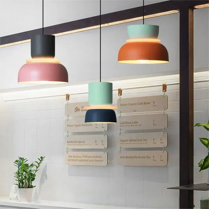 Kalsten | Nordic Color Block Pendant Light Fixture - Modern Hanging Lamp for Kitchen & Dining Room