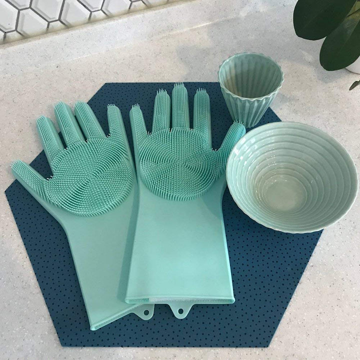 Magic Silicone Cleaning Gloves (in Pair) | Kalsten