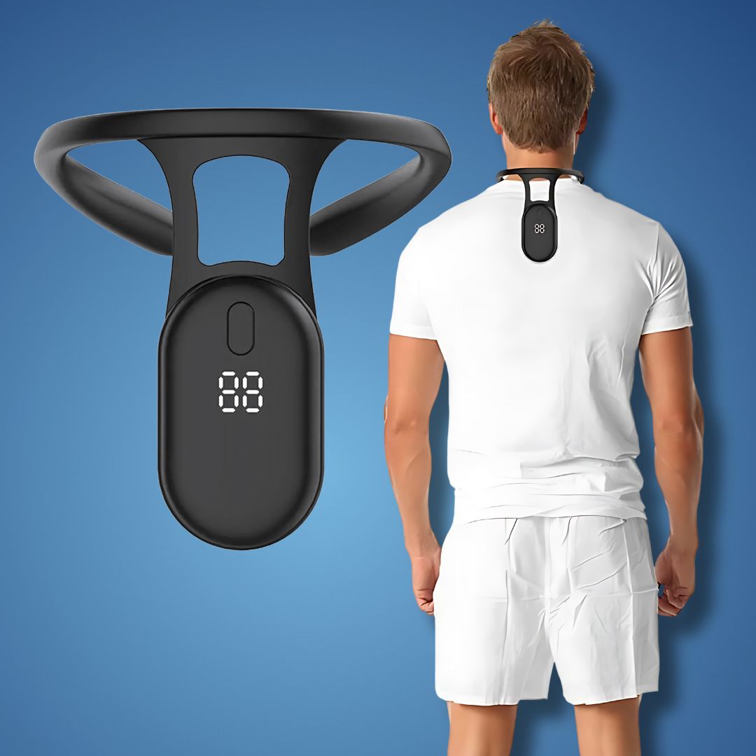 Noxord | Cervical Spine Traction Neck Support for Posture Correction | Adjustable Neck and Back Posture Corrector | Spine Alignment and Relief | Real Time feedback