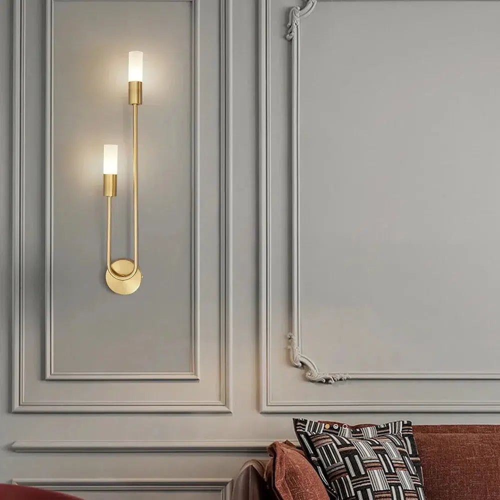 MarinaGlow | Elegant Contemporary Metal Bathroom Wall Light Fixture | Kalsten