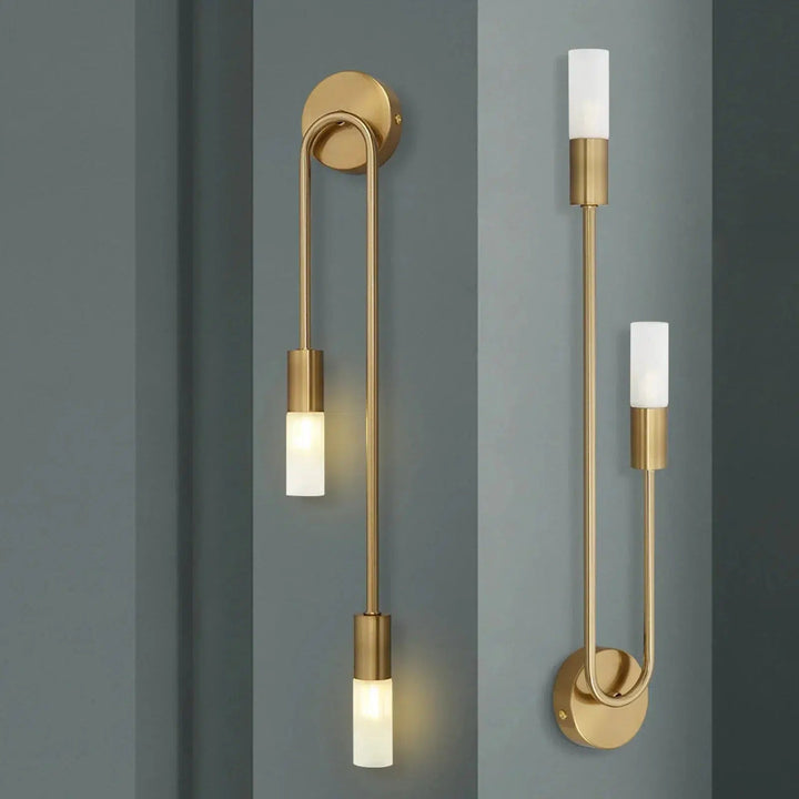 MarinaGlow | Elegant Contemporary Metal Bathroom Wall Light Fixture | Kalsten
