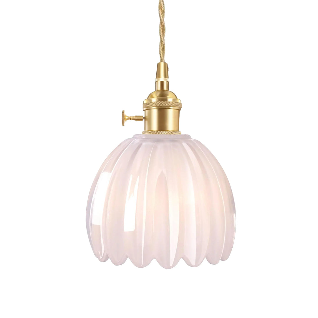 Pendant Light Glass 10 in Flower Shape E27 40W Dining Room Kitchen Island Ceiling Lamp | Kalsten