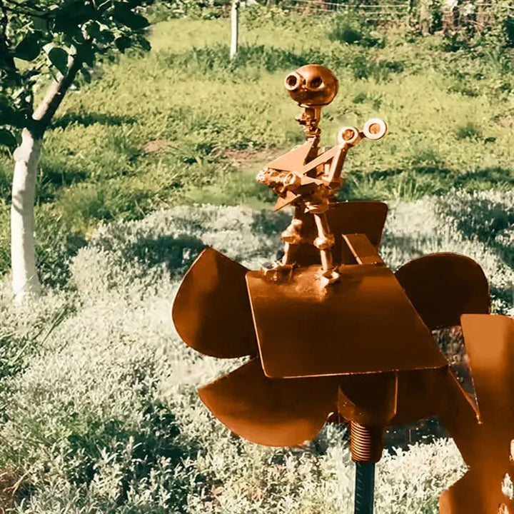 Kalsten | Metal Windmill "Rock Band" – Moving Garden Decor with Character