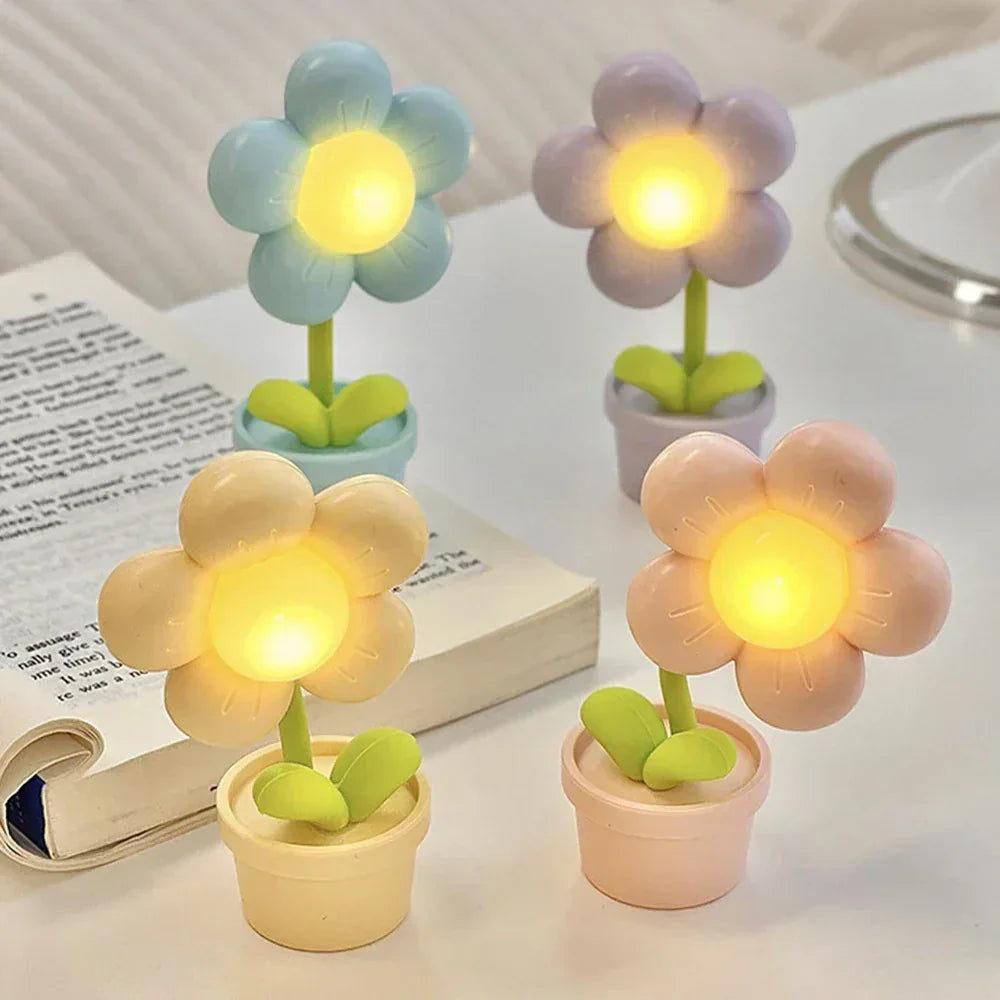 Small Flower Soothing Table Lamp - BlossomGlow | Kalsten