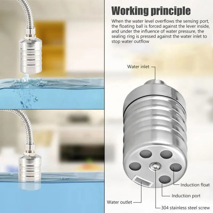 Kalsten | Mini Float Valve | Automatic Water Level Control | Stainless Steel | 10–150 PSI | Compact