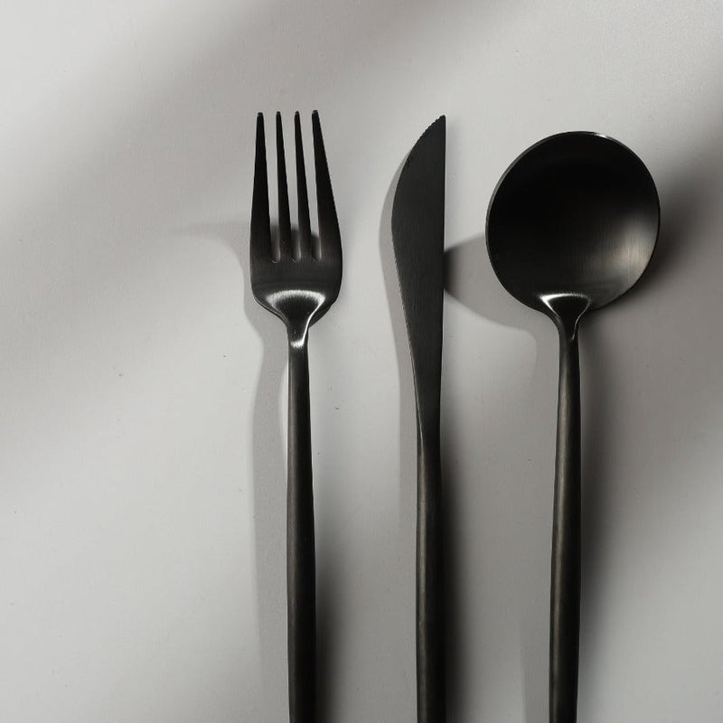 Minimalist Luxury Cutlery Set – 20 pieces, Titanium & Stainless Steel Noxord