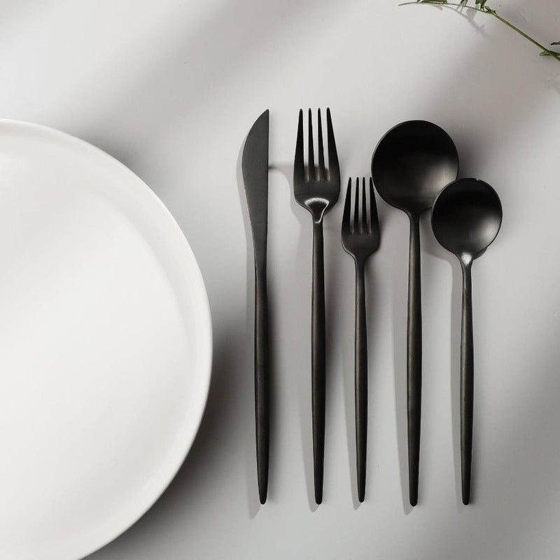 Modern Luxe Cutlery Set of Stainless Steel in Stylish Colors Noxord