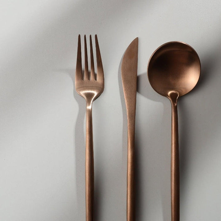 Modern Luxe Cutlery Set of Stainless Steel in Stylish Colors Noxord
