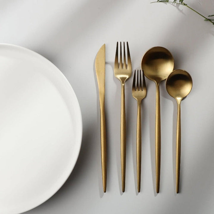 Modern Luxe Cutlery Set of Stainless Steel in Stylish Colors Noxord
