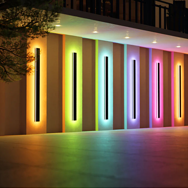 Linear LED Long Outdoor Wall Light Minimalist Exterior Wall Mount Lights Waterproof for Porch | Kalsten