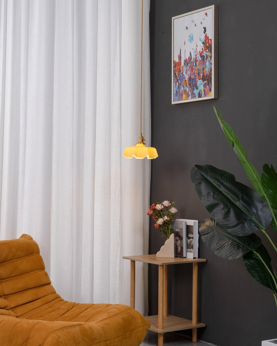 French Flower Droplight Pendant Swag Light | Noxord
