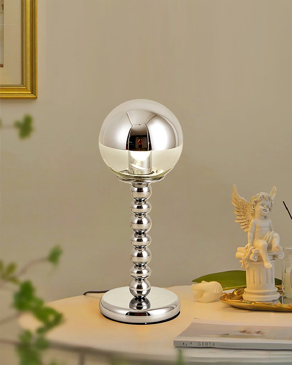 MirrorGlow – Minimalist Chrome Table Lamp | Noxord