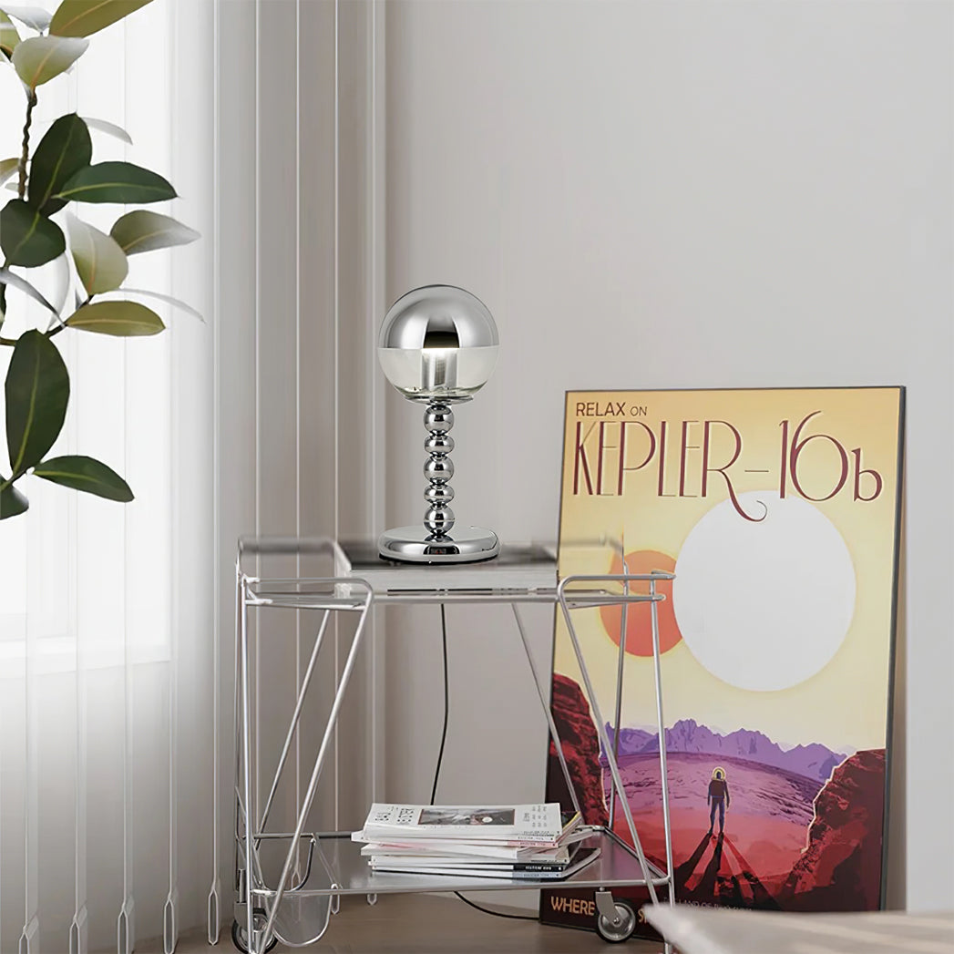 MirrorGlow – Minimalist Chrome Table Lamp | Noxord