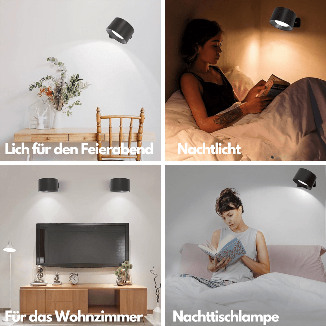 Rechargeable Wireless Wall Lamp – 360° Adjustable