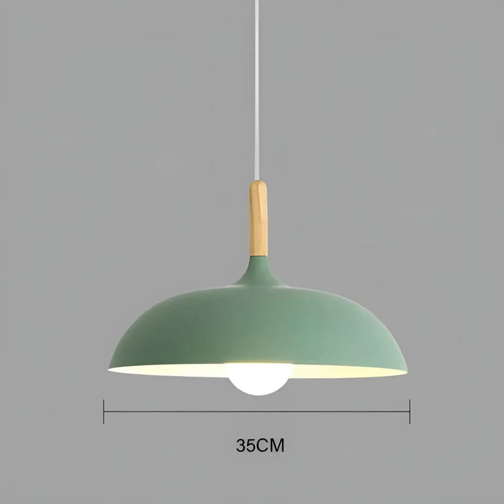 Scandinavian Elegance: Luxury Oak Ceiling Lamp with LED Lighting Noxord