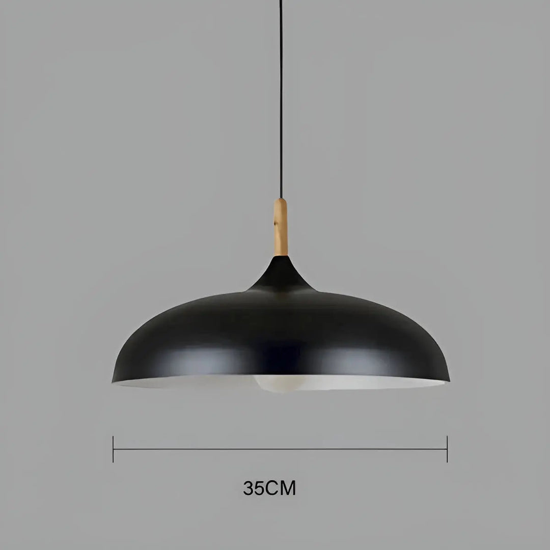 Scandinavian Elegance: Luxury Oak Ceiling Lamp with LED Lighting Noxord