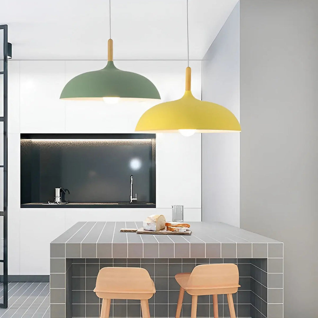 Scandinavian Elegance: Luxury Oak Ceiling Lamp with LED Lighting Noxord