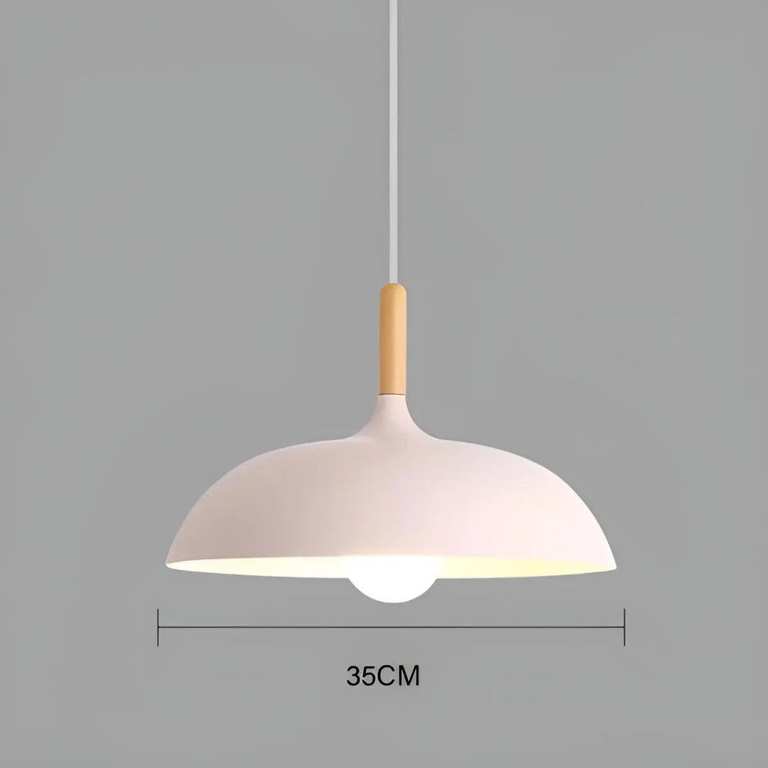 Scandinavian Elegance: Luxury Oak Ceiling Lamp with LED Lighting Noxord