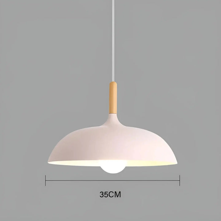Scandinavian Elegance: Luxury Oak Ceiling Lamp with LED Lighting Noxord