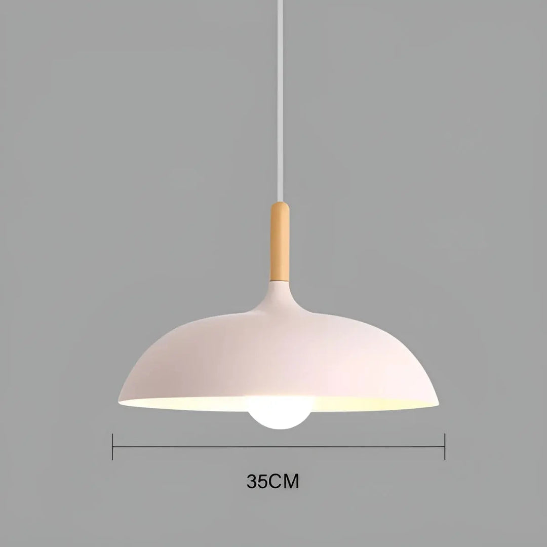 Scandinavian Elegance: Luxury Oak Ceiling Lamp with LED Lighting Noxord