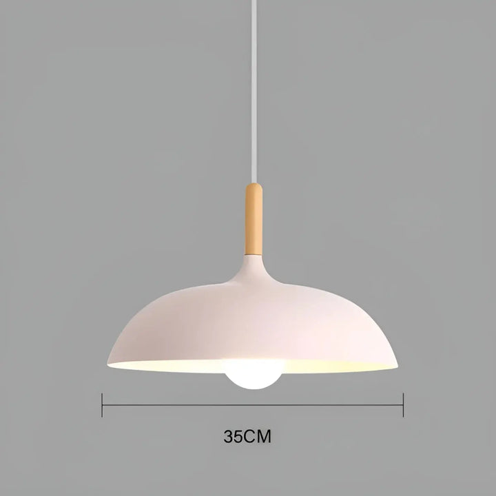 Scandinavian Elegance: Luxury Oak Ceiling Lamp with LED Lighting Noxord