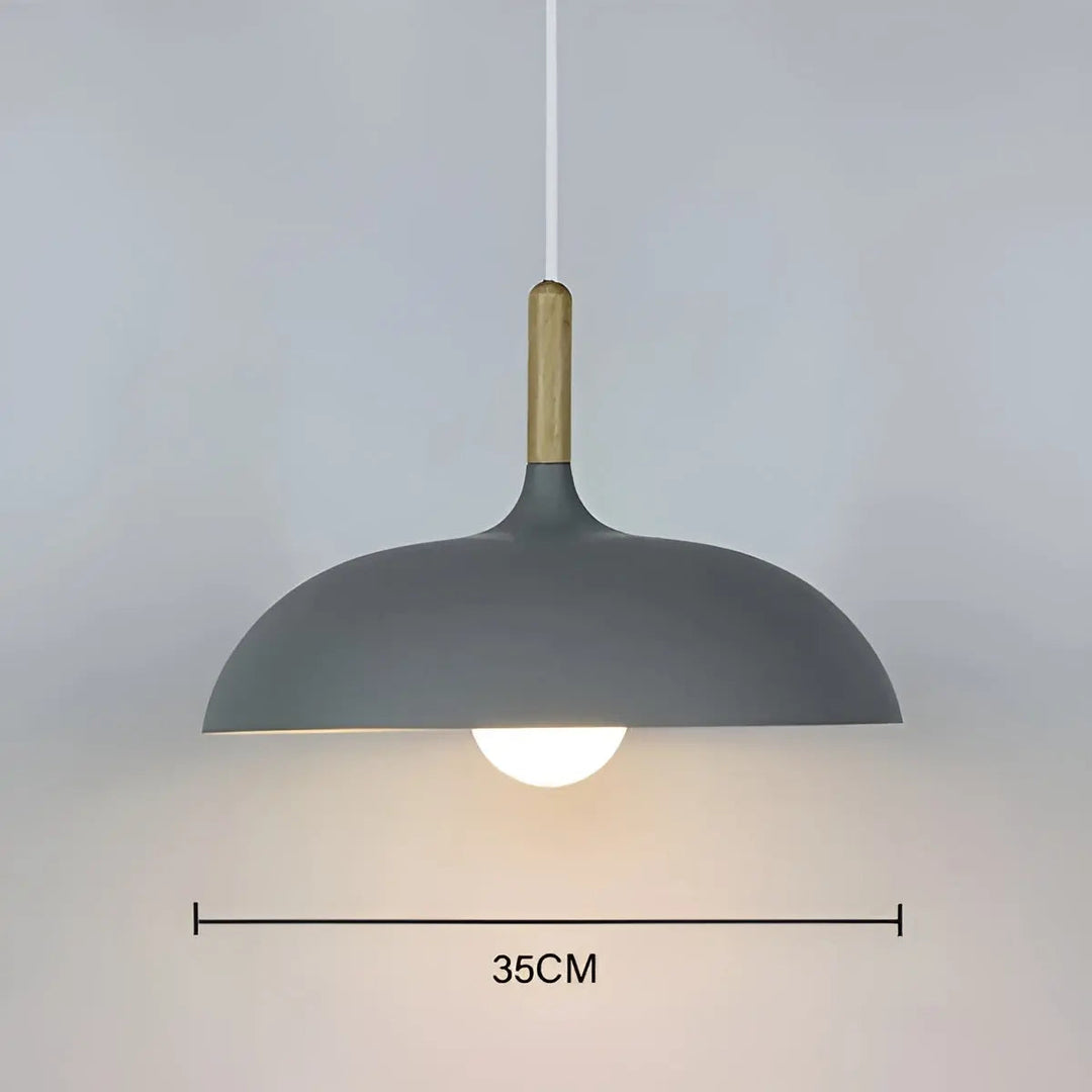 Scandinavian Elegance: Luxury Oak Ceiling Lamp with LED Lighting Noxord