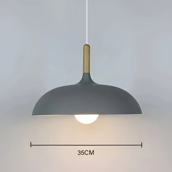 Scandinavian Elegance: Luxury Oak Ceiling Lamp with LED Lighting Noxord