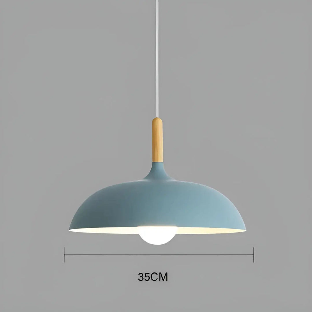 Scandinavian Elegance: Luxury Oak Ceiling Lamp with LED Lighting Noxord