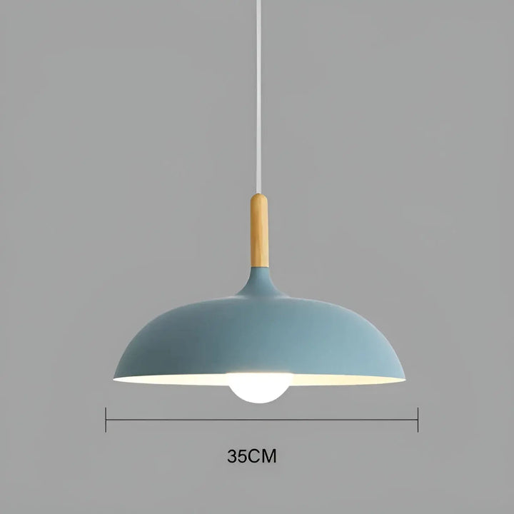 Scandinavian Elegance: Luxury Oak Ceiling Lamp with LED Lighting Noxord