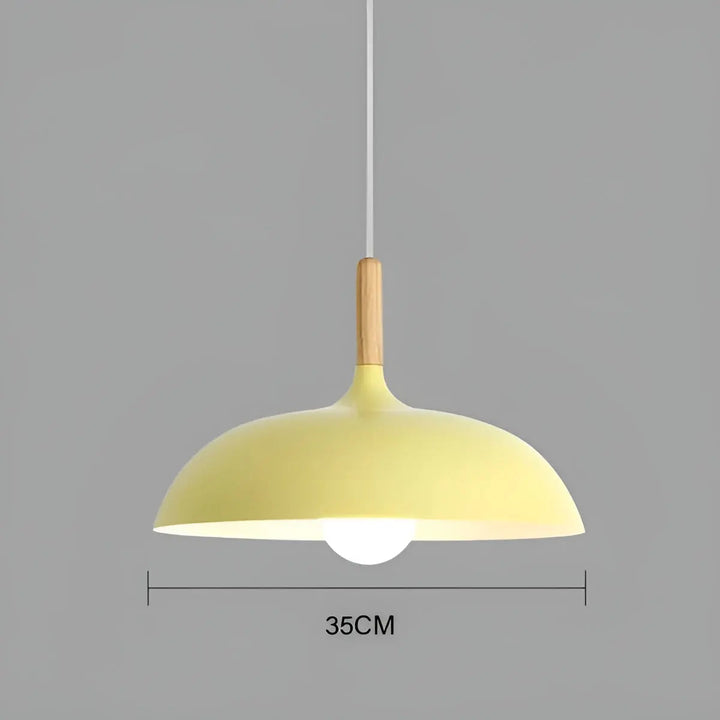 Scandinavian Elegance: Luxury Oak Ceiling Lamp with LED Lighting Noxord