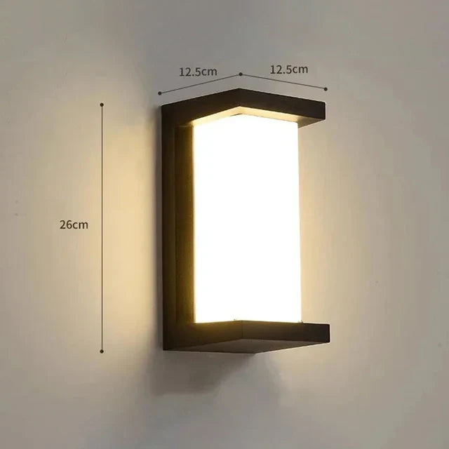 Modern LED wall light for outdoor use, energy-saving and weatherproof | Kalsten