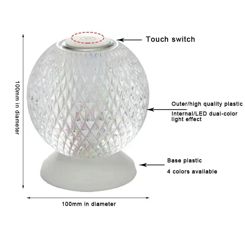 Chic Crystal Table Lamp – Wireless Luxury Lighting Noxord