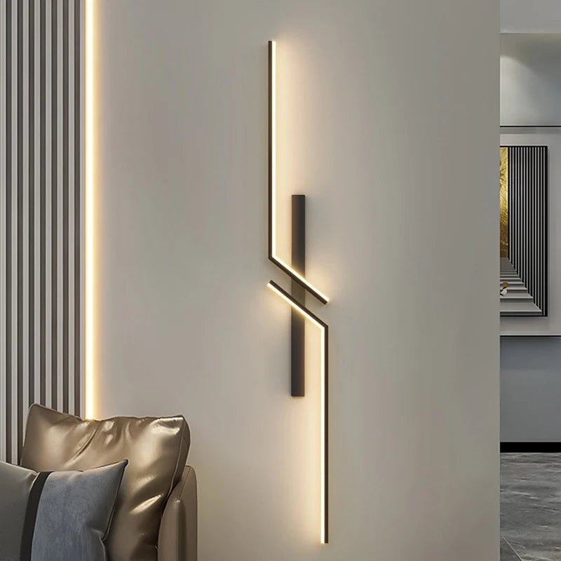 Striped LED Wall Lamp – Modern 3-Color Dimmable Design