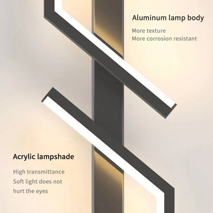 Striped LED Wall Lamp – Modern 3-Color Dimmable Design