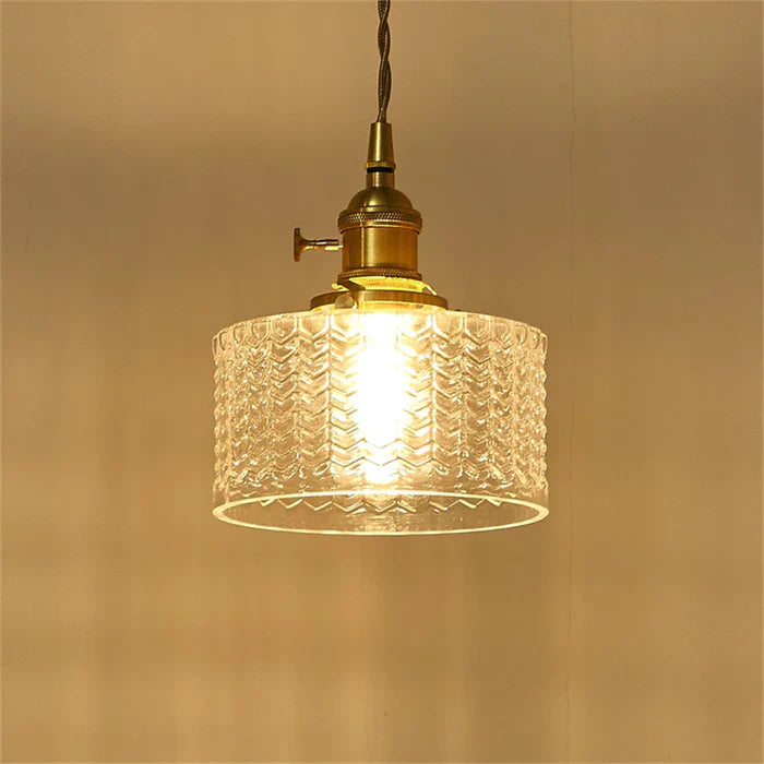 Vintage Stunning Cylinder Glass Pendant Light | Kalsten