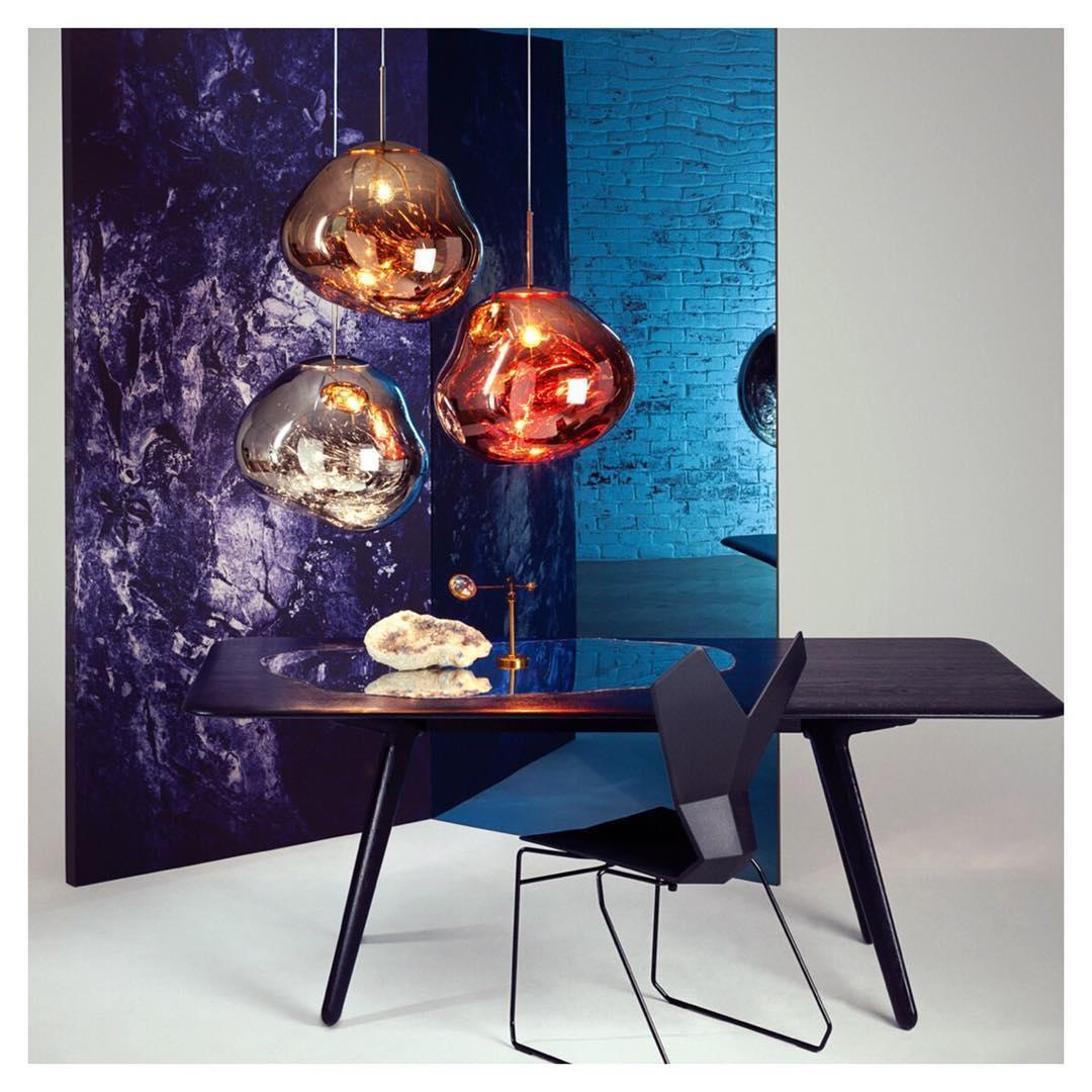 Modern Lava Pendant Lamp 7 in Copper Chrome Gold Ceiling Dining Lighting Mirror Effect Hanging Fixture | Kalsten