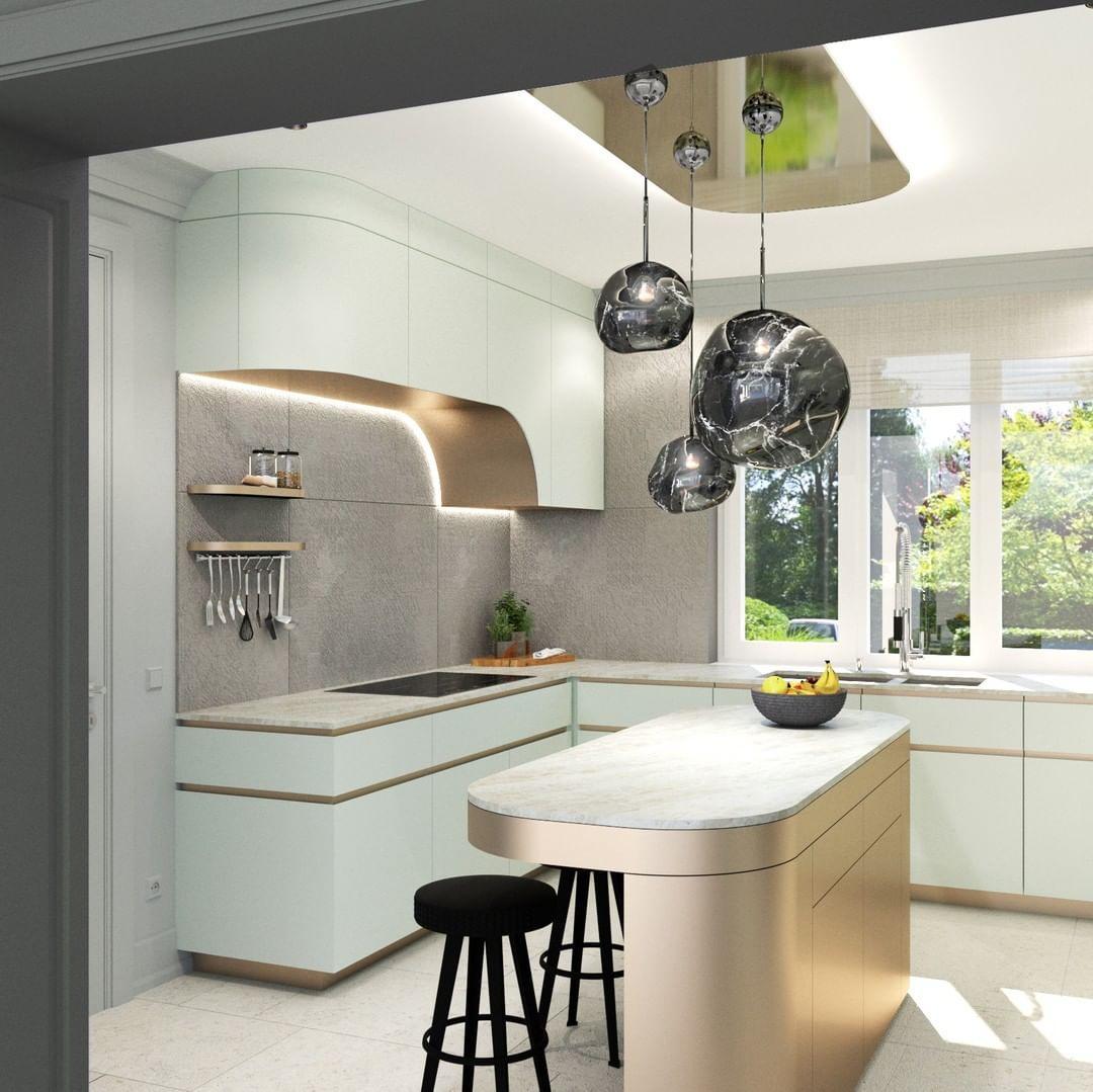Modern Lava Pendant Lamp 7 in Copper Chrome Gold Ceiling Dining Lighting Mirror Effect Hanging Fixture | Kalsten