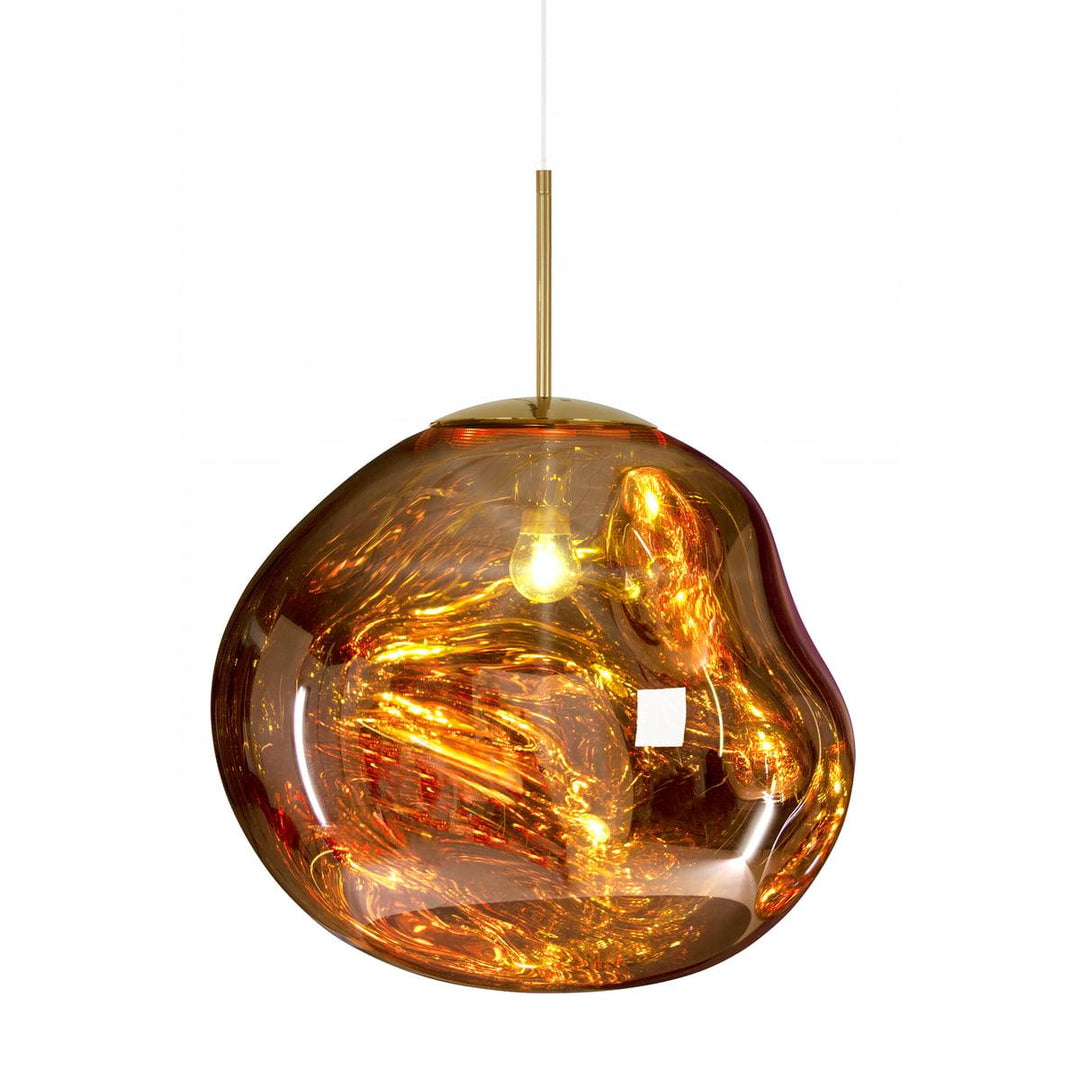 Modern Lava Pendant Lamp 7 in Copper Chrome Gold Ceiling Dining Lighting Mirror Effect Hanging Fixture | Kalsten